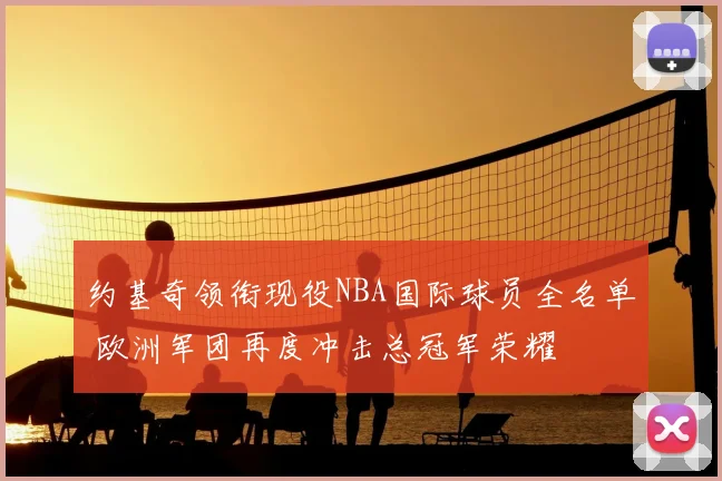 约基奇领衔现役NBA国际球员全名单 欧洲军团再度冲击总冠军荣耀
